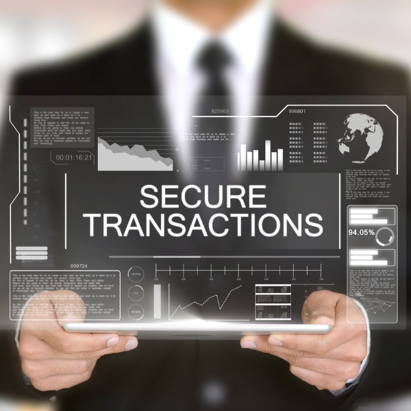 Image showing a secure transaction protected by a title company.