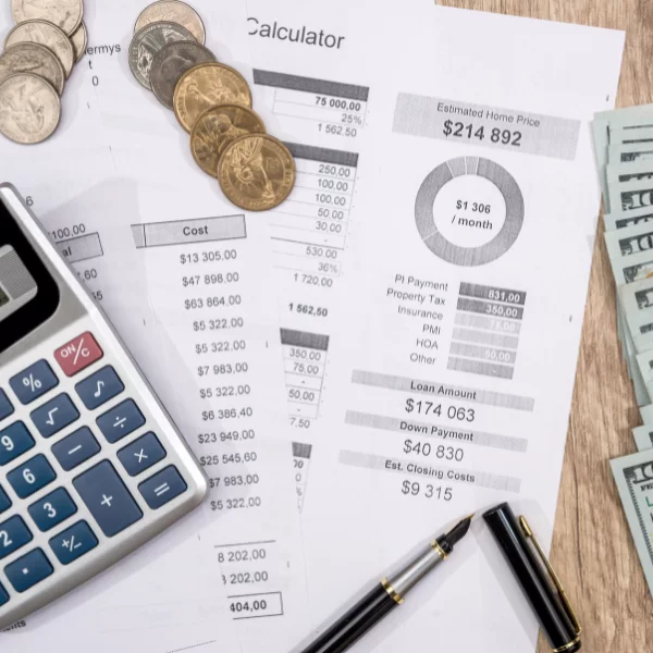 Picture of a clear financial document showing fees and costs.